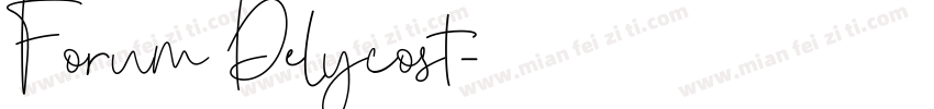 Forum Delycost字体转换